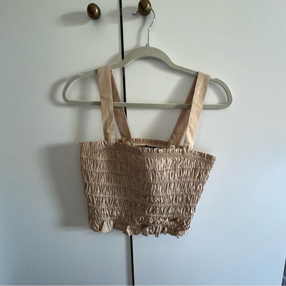 J.Crew Beige Smocked Women’s Top